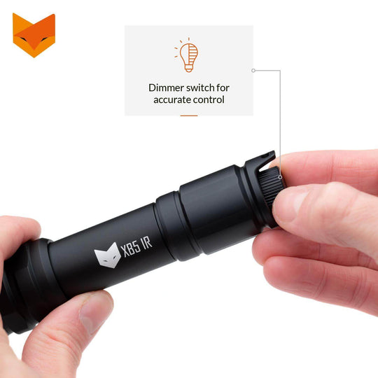 Nightfox XB5 850nm Infrared LED Flashlight | DIMMER SWITCH FOR ACCURATE CONTROL