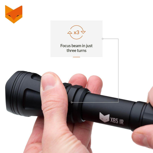 Nightfox XB5 850nm Infrared LED Flashlight | FOUCS BEAM IN JUST THREE TURNS