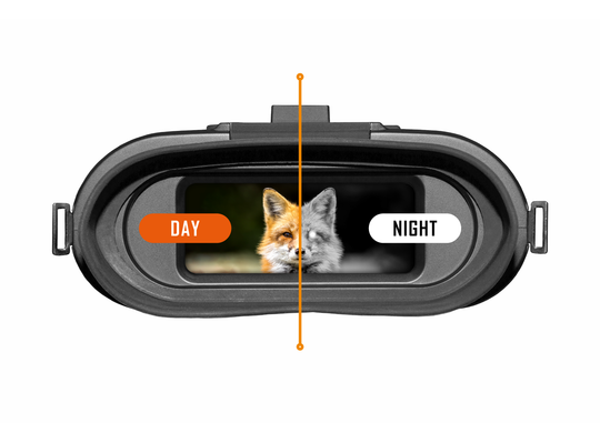 Nightfox Cape Night Vision Binocular - Day and Night Comparison